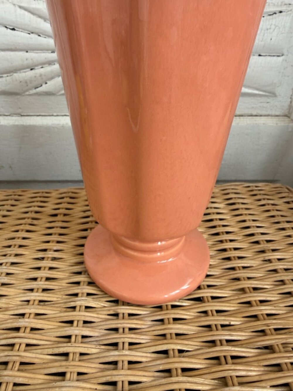 Vintage MCM Haeger Peach Art Pottery Vase #305 - Picture 3 of 8